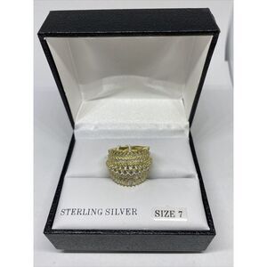 Tiara .925 Sterling Silver Cubic Zirconia SRZ1400GP Ring MSRP $135 NM181